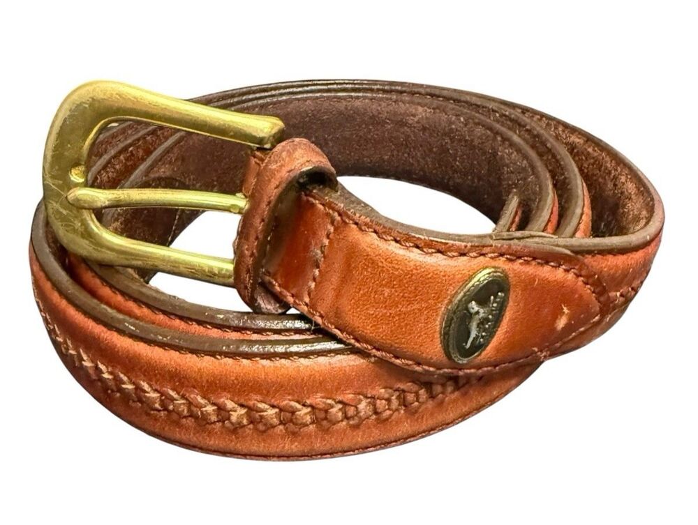 Red Wing Irish Setter Men's Brown Leather Belt Brass Buckle 46